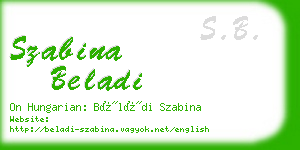 szabina beladi business card